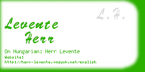 levente herr business card